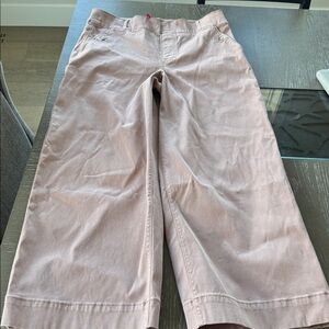 SPANX Stretch Twill Cropped Wide Leg Pants Blush Pink Casual Women’s Size 1X EUC